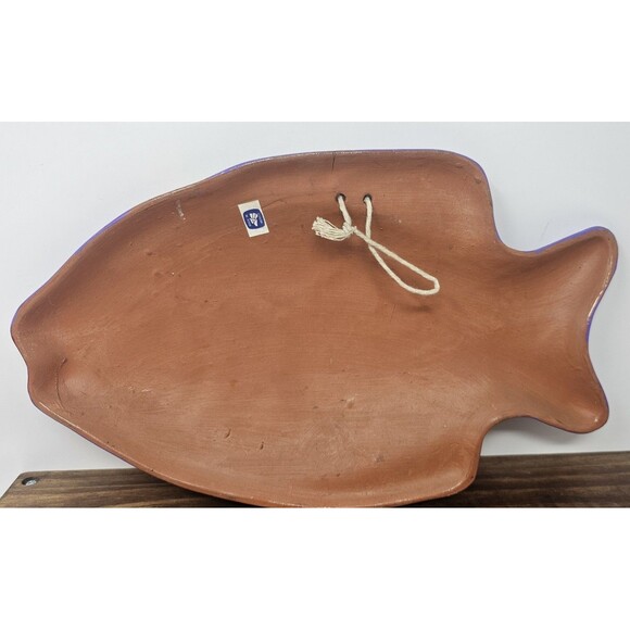 Talavera Mexican Pottery Fish Folk Art Hand Painted Wall Hanging 11.5"x7" - Picture 7 of 10